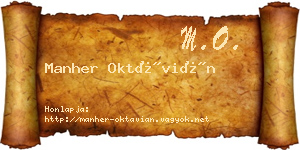 Manher Oktávián névjegykártya